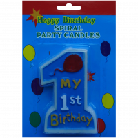 Свічка для торта My 1-st Birthday блакитна - головне фото