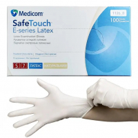 Рукавички латексні білі Medicom SafeTouch E-Series (1 пачка, 100 шт) розмір XS - головне фото