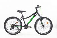 Велосипед CROSSRIDE Cross v-brake 24 MTB AL чорно-салатовий - головне фото