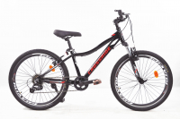 Велосипед CROSSRIDE Cross v-brake 24 MTB AL чорно-червоний - головне фото