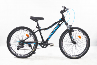 Велосипед CROSSRIDE Cross v-brake 24 MTB AL чорно-блакитний - головне фото