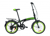 Велосипед CROSSRIDE City folding 20 FLD ST чорно-салатовий - головне фото