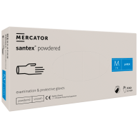 Рукавички латексні MercatorMedical SANTEX POWDERED (1 пачка, 100 шт) розмір L - головне фото