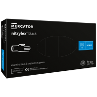 Рукавички нітрилові чорні NITRYLEX BLACK (1 пачка, 100 шт) розмір M - головне фото