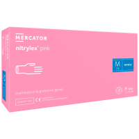 Рукавички нітрилові рожеві NITRYLEX PINK (1 пачка, 100 шт) розмір S - головне фото