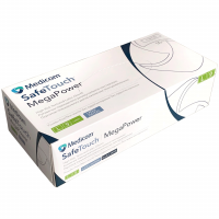 Рукавички латексні підвищеного ризику сині Medicom SafeTouch Megapower 13 г (1 пачка, 50 шт) розмір S - головне фото