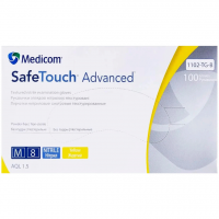 Рукавички нітрилові жовті Medicom SafeTouch Advanced 3,8 г (1 пачка, 100 шт) розмір М - головне фото