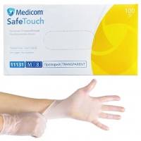 Рукавички вінілові прозорі Medicom SafeTouch  (1 пачка, 100 шт) розмір XL - головне фото