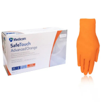 Рукавички нітрилові помаранчеві Medicom SafeTouch Premium 5 г (1 пачка, 100 шт) розмір XL - головне фото